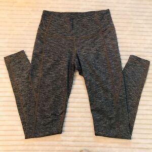 Athleta Revelation Gray Black Space Dye Leggings Women’s Size XS